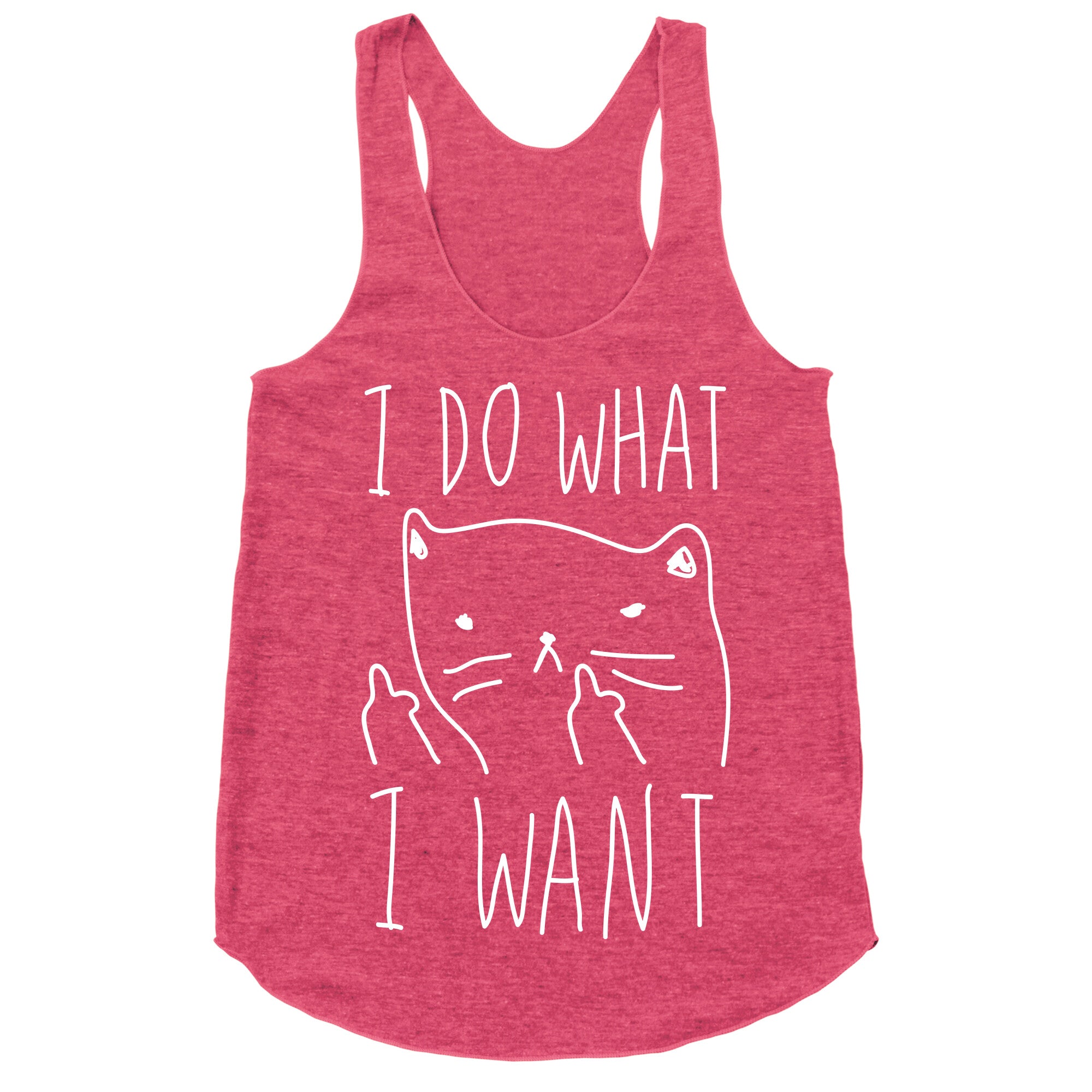 I Do What I Want Cat Racerback Tank